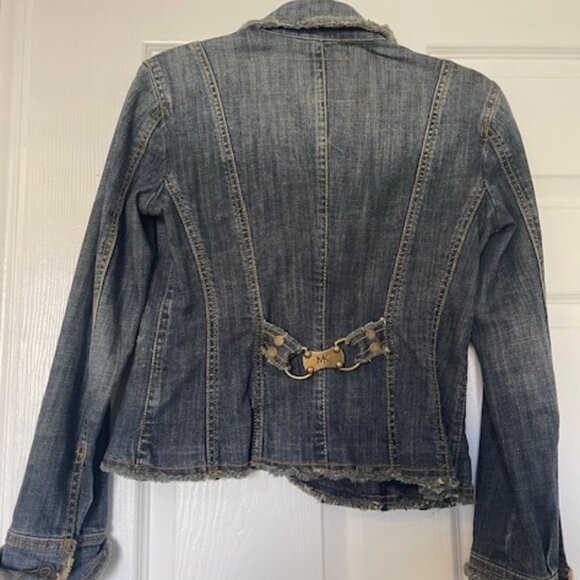 Michael Kors Frayed Edge Denim Jacket S/P – Excellent Condition - Picture 3 of 4